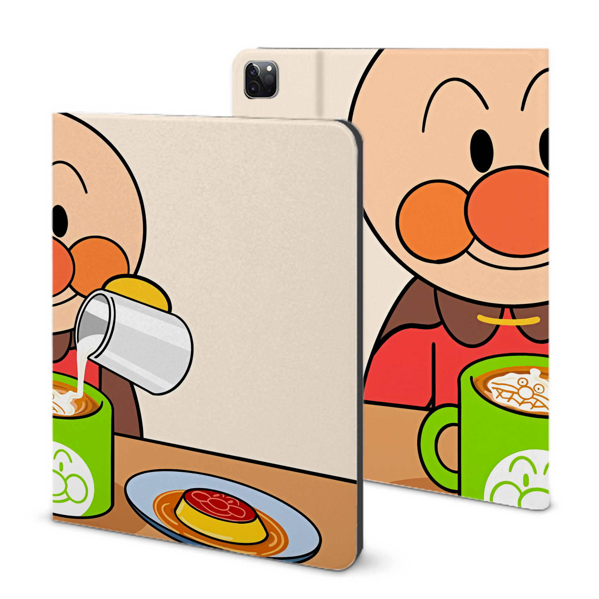 （画像用） アンパンマン Anpanman IPad ケース ブック型 PUレザー TPU 耐衝撃 軽量 薄型 ペン収納なし 全面保護 IPad 各モデル対応